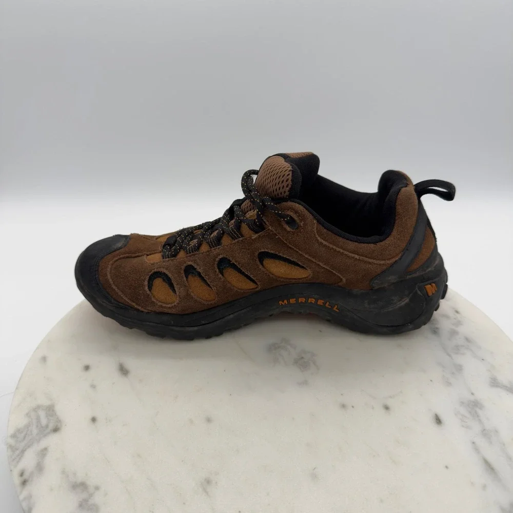 Merrell Reflex II Hiking Shoes Mens Size 8 Brown Suede Low Top Trail Sneakers 8M
